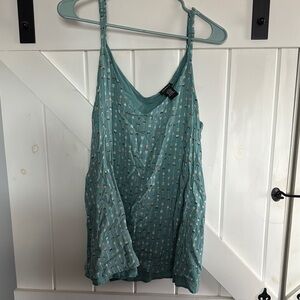 Torrid Green V-Neck Ruched Camisole